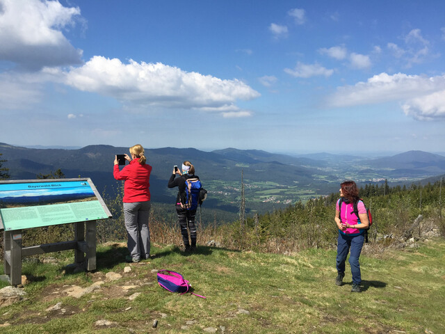 Traumhafte Blicke über die Berge des Lamer Winkels! Die Gipfel von Kaitersberg, Osser, ­Arber und Hohenbogen locken mit traumhaften Aussichten.